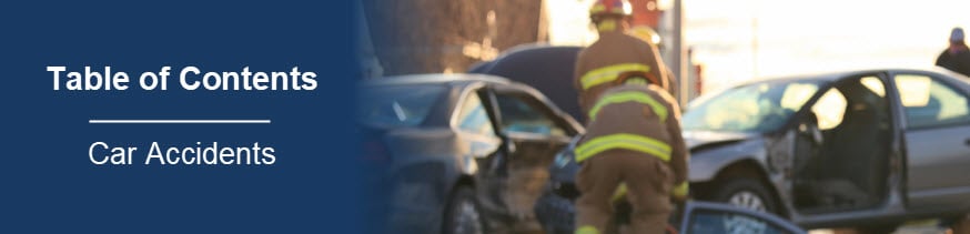 Table of contents - car accidents - photo of first responders at serious car accident