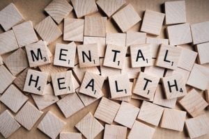 mental health words on blocks, social security