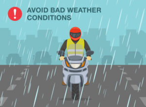 avoid bad weather conditions - motorcycle safety tip