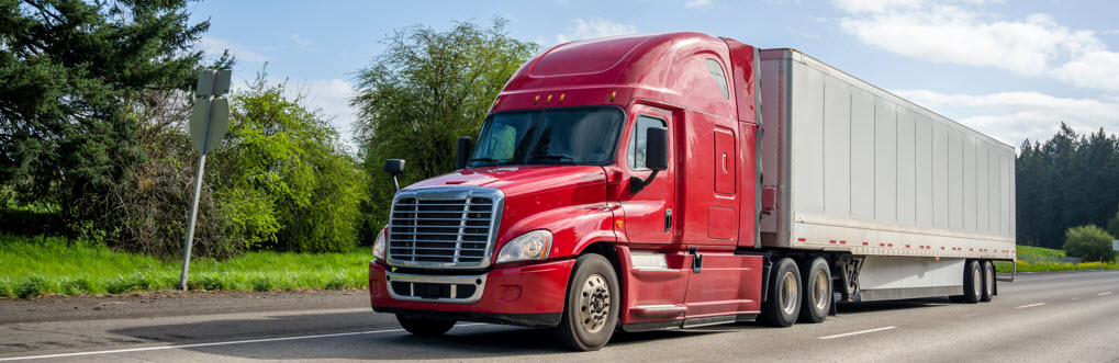 red semi truck